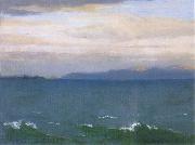 William Stott of Oldham Seascape with Distant Mountains oil painting picture wholesale